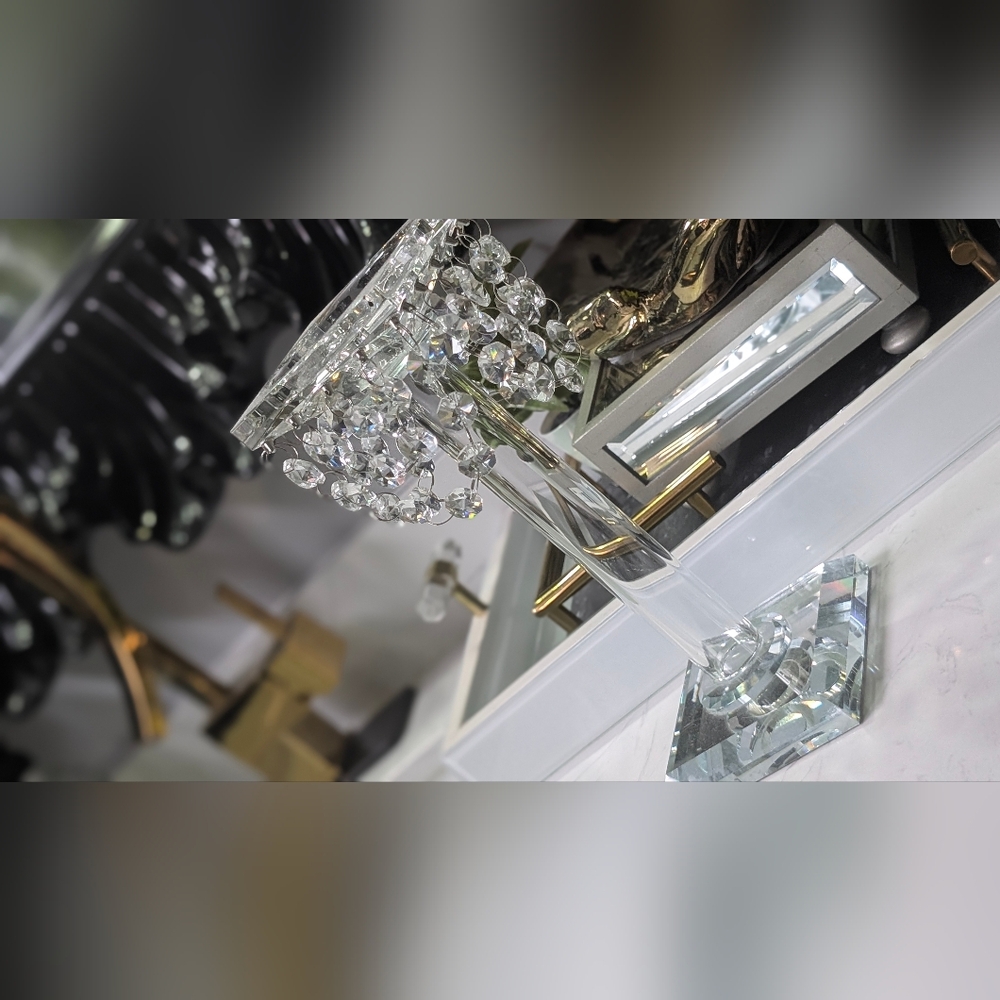 Glass Bling Candle Holder Display